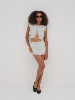 Mint Twist Jacquard Top -Sexy Underwear Shop 1126442502K1 OF DET