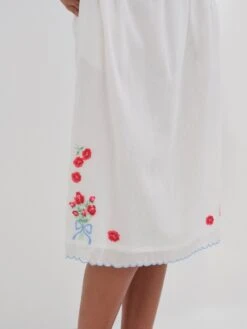 Forget Me Not Embroidery Midi Skirt 9 Forget Me Not Embroidery Midi Skirt -Sexy Underwear Shop 1126443792D0 OF DET