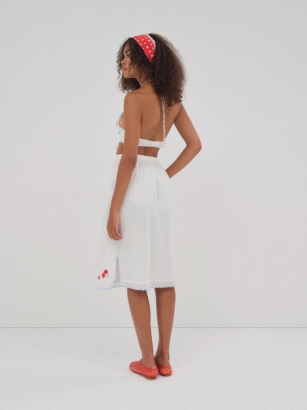 Forget Me Not Embroidery Midi Skirt 4 Forget Me Not Embroidery Midi Skirt - Image 2