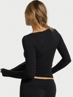 Victoria's Secret Luxe Cashmere Blend Long-Sleeve Top -Sexy Underwear Shop 1126483354A2 OM B