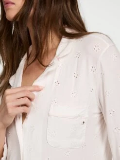 Victoria's Secret Modal Soft Eyelet Button-Front Sleepshirt -Sexy Underwear Shop 1126490334Y5 OF DET