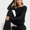 Victoria's Secret Luxe Cashmere Blend Wide-Leg Pants -Sexy Underwear Shop 1126492054A2 OM F