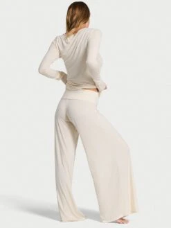 Victoria's Secret Luxe Cashmere Blend Wide-Leg Pants -Sexy Underwear Shop 112649207A7D OM B