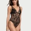 Rose Lace Plunge Teddy -Sexy Underwear Shop 1126495054A2 OM F