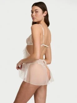 Peony Bridal Ruffled Babydoll Set 8 Peony Bridal Ruffled Babydoll Set -Sexy Underwear Shop 1126495875RG OM B