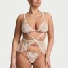 Peony Bridal Strappy Skirted Teddy -Sexy Underwear Shop 1126495975RG OM F