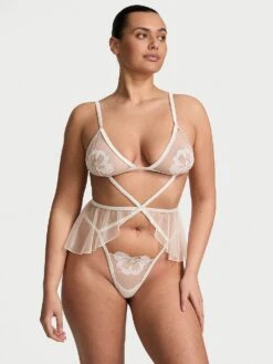 Peony Bridal Strappy Skirted Teddy