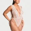 Dare To Dream Lace Sheer High-Leg Teddy 2 Dare To Dream Lace Sheer High-Leg Teddy -Sexy Underwear Shop 1126496034Y5 OM F
