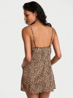 Victoria's Secret Tease Satin Lace-Trim Mini Slip -Sexy Underwear Shop 112650597BHK OM B