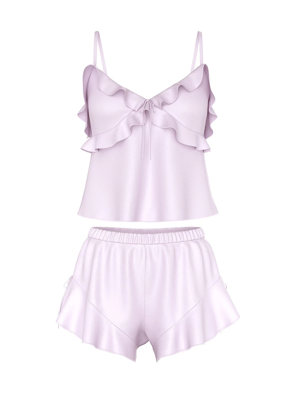 Silky Flutter Ruffled Cami & Shorts Set 5 Silky Flutter Ruffled Cami & Shorts Set - Image 3