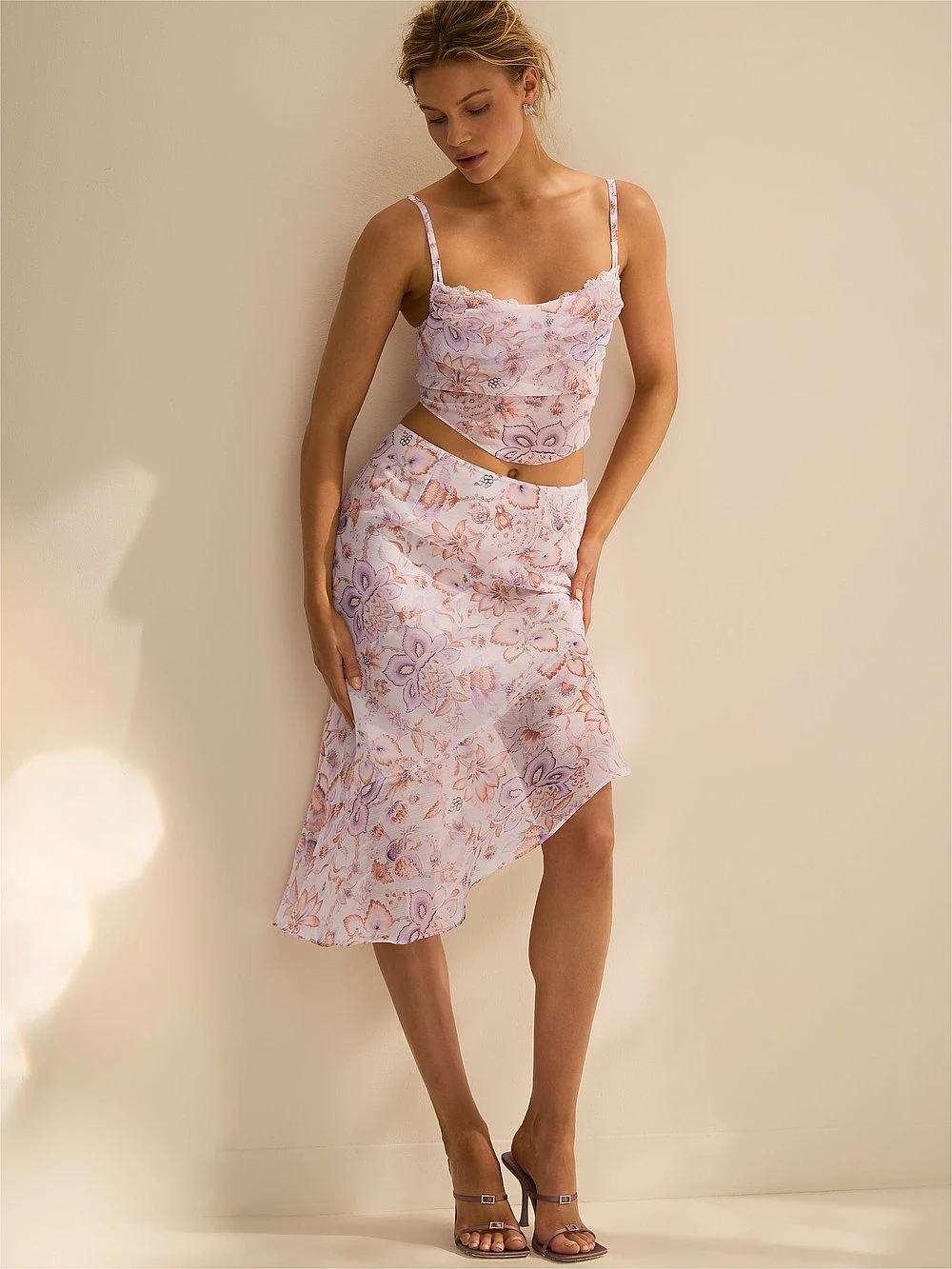 Victoria's Secret Vintage Blossom Chiffon Handkerchief Skirt 3 Victoria's Secret Vintage Blossom Chiffon Handkerchief Skirt