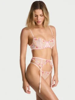 Bloom Embroidery Garter Belt