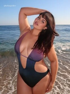 Archives Sunset Ombré Cheeky Monokini One-Piece Swimsuit