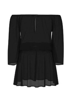 Beachwear Sheer Crinkle Smocked Mini Dress -Sexy Underwear Shop 1126528854A2 OF F