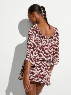 Beachwear Sheer Crinkle Smocked Mini Dress -Sexy Underwear Shop 112652887B5X OM B