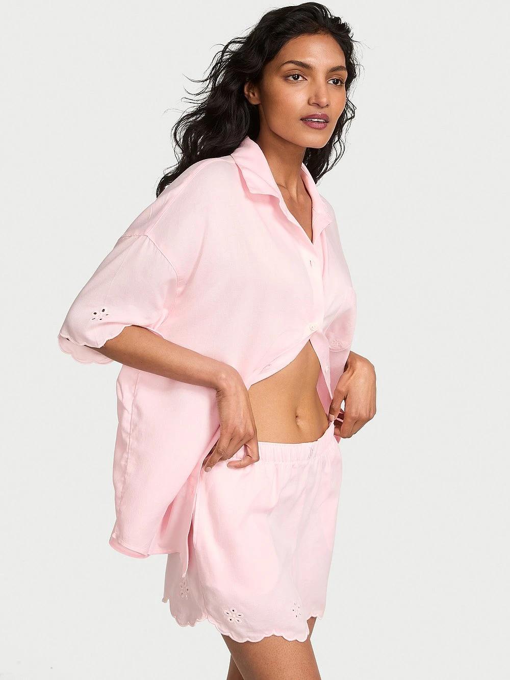 Victoria's Secret Modal-Cotton Eyelet Short Pajama Set 12 Victoria's Secret Modal-Cotton Eyelet Short Pajama Set - Image 10