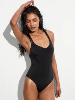 Archives Beach Macrame One-Piece Swimsuit