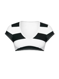 Graphic Stripe Scuba Crop Bikini Top -Sexy Underwear Shop 112653077B5E OF F