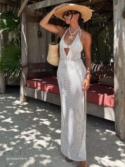 Beachwear Crochet Plunge Dress -Sexy Underwear Shop 1126531868H0 alt