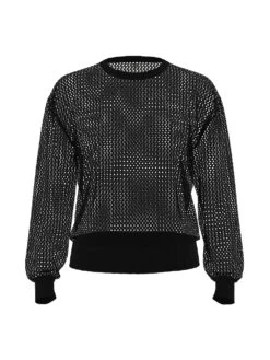 Beachwear Crochet Crewneck Sweater -Sexy Underwear Shop 112653202ZUO OF F