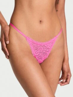 Eyelet Mesh Strappy String Thong Panty -Sexy Underwear Shop 1126535900T2 OM F 1