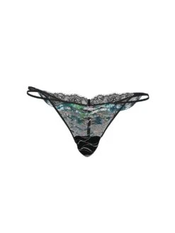 Siren Shimmer Embroidery High-Leg V-String Panty -Sexy Underwear Shop 1126541476DD OF F