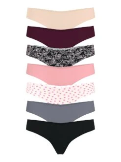 Victoria's Secret 7-Pack No-Show Thong Panties -Sexy Underwear Shop 112654354YXY OF F