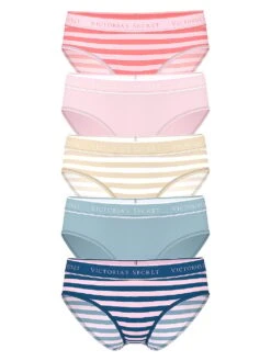Victoria's Secret 5-Pack Logo Cotton Hiphugger Panties
