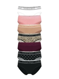 Victoria's Secret 5-Pack Logo Cotton Hiphugger Panties -Sexy Underwear Shop 112654384YXY OF F