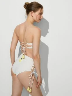 Archives Beach Lace High-Waist Full-Coverage Bikini Bottom