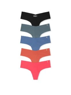 Victoria's Secret 5-Pack No-Show Thong Panties -Sexy Underwear Shop 112656434YXY OF F 1