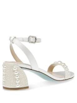 Betsey Johnson Tina Pearl Block Heel Sandal 8 Betsey Johnson Tina Pearl Block Heel Sandal -Sexy Underwear Shop 1126734131Y9 OF F