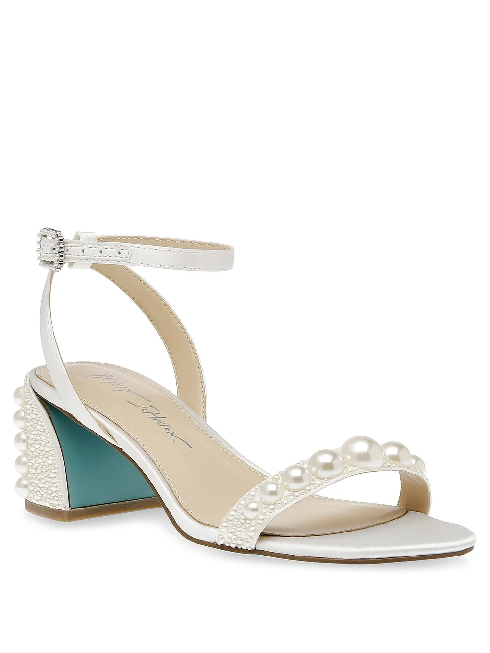 Betsey Johnson Tina Pearl Block Heel Sandal 4 Betsey Johnson Tina Pearl Block Heel Sandal - Image 2