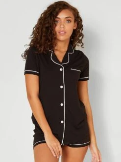 Cosabella Bella Short-Sleeve Top & Boxer PJ Set -Sexy Underwear Shop 1126747952A1 OF DET