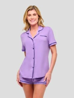 Cosabella Bella Short-Sleeve Top & Boxer PJ Set -Sexy Underwear Shop 1126747992O1 OM F