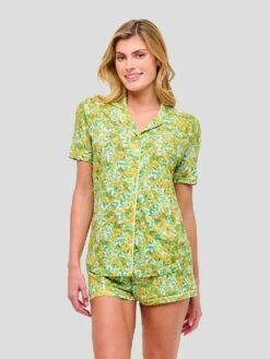 Cosabella Bella Short-Sleeve Top & Boxer PJ Set -Sexy Underwear Shop 11267479A502 OF DET