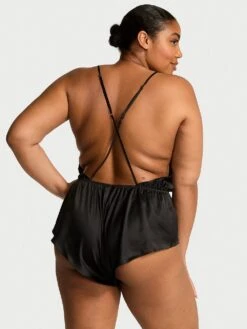 Victoria's Secret Satin Flutter Romper 20 Victoria's Secret Satin Flutter Romper -Sexy Underwear Shop 1126782354A2 OM B