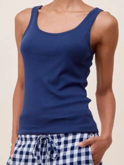 Seersucker Gingham Pant & Tank PJ Set -Sexy Underwear Shop 1126786382L0 OF DET