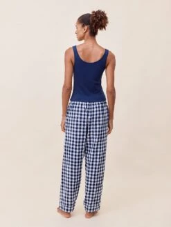 Seersucker Gingham Pant & Tank PJ Set -Sexy Underwear Shop 1126786382L0 OM B