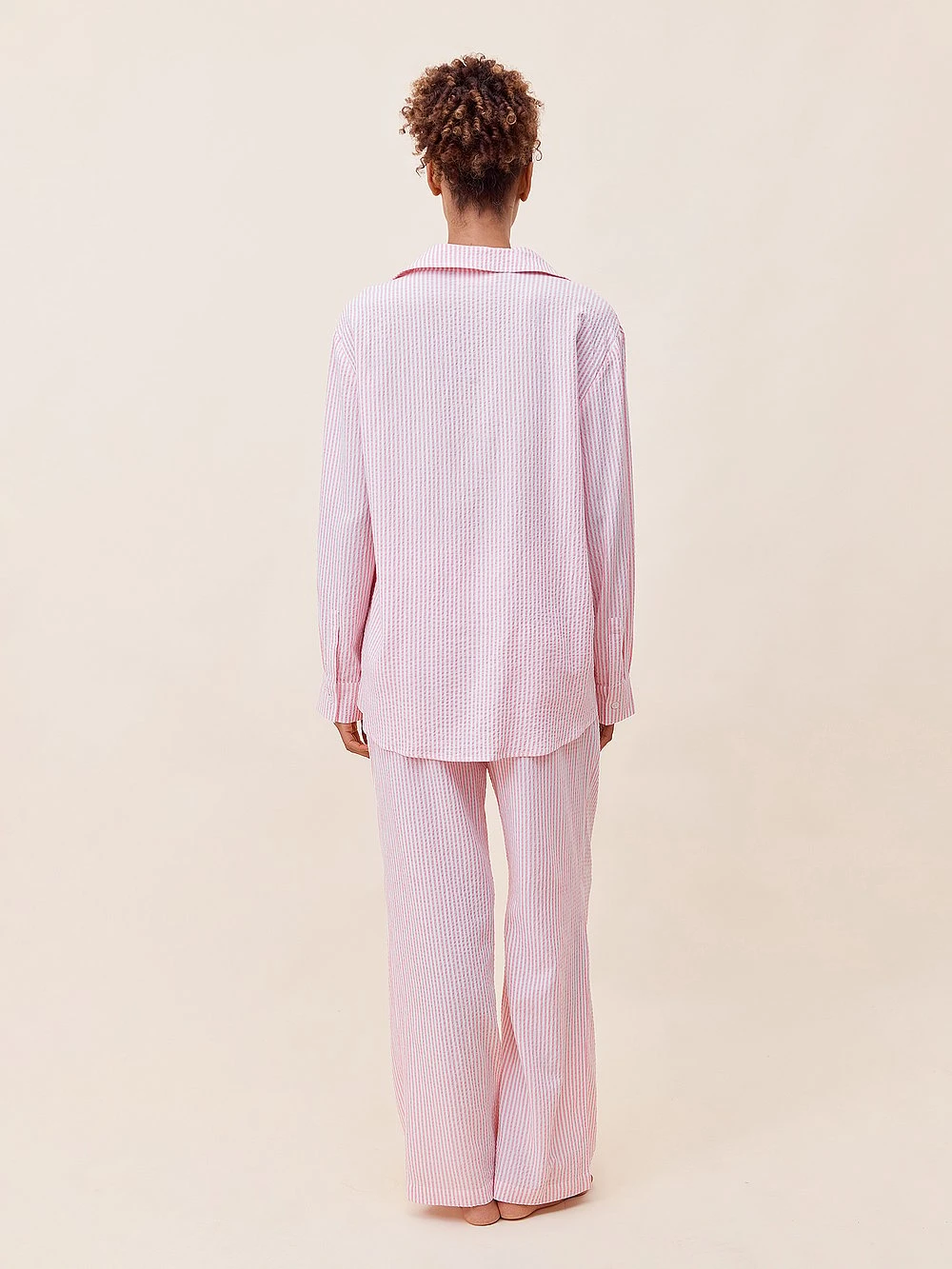 Seersucker Stripe Boyfriend Shirt & Pant Set 4 Seersucker Stripe Boyfriend Shirt & Pant Set - Image 2