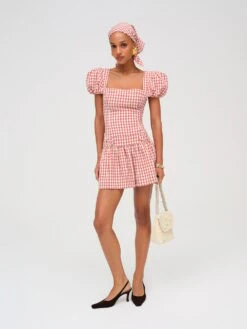Georgia Gingham Short Sleeve Mini Dress 9 Georgia Gingham Short Sleeve Mini Dress -Sexy Underwear Shop 1126805992O0 OF DET