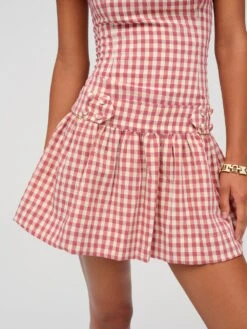 Georgia Gingham Short Sleeve Mini Dress 8 Georgia Gingham Short Sleeve Mini Dress -Sexy Underwear Shop 1126805992O0 OF F