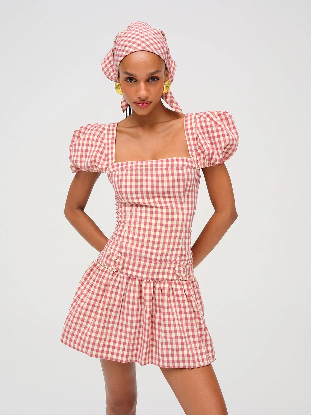 Georgia Gingham Short Sleeve Mini Dress 3 Georgia Gingham Short Sleeve Mini Dress