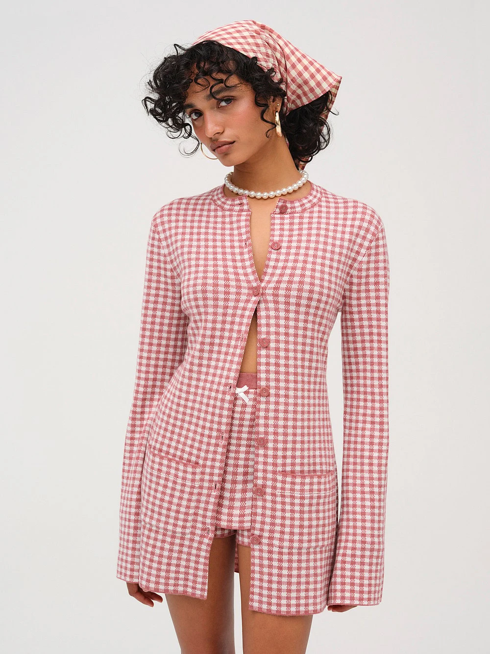 Gingham Knit Jacket 3 Gingham Knit Jacket