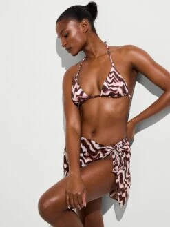 Beachwear Sheer Crinkle Mini Sarong -Sexy Underwear Shop 112680987B5X OM F