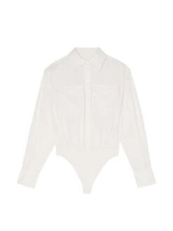 Atelier Victoria's Secret X Altuzarra Poplin Pocketed Shirt Bodysuit -Sexy Underwear Shop 1126884234Y5 OF F