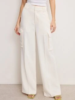 GOOD AMERICAN Luxe Suiting Cargo Trousers