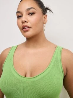 GOOD AMERICAN Scoop-Neck Stretch Rib Knit Maxi Dress -Sexy Underwear Shop 1126887702K1 OF F