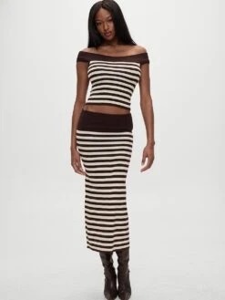 Frankies Bikinis Tucker Knit Midi Skirt -Sexy Underwear Shop 11269271A564 OF DET