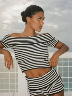 Frankies Bikinis Lola Ribbed Knit Top -Sexy Underwear Shop 11269279A563 OF DET